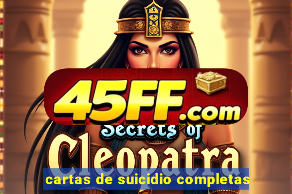 cartas de suicidio completas